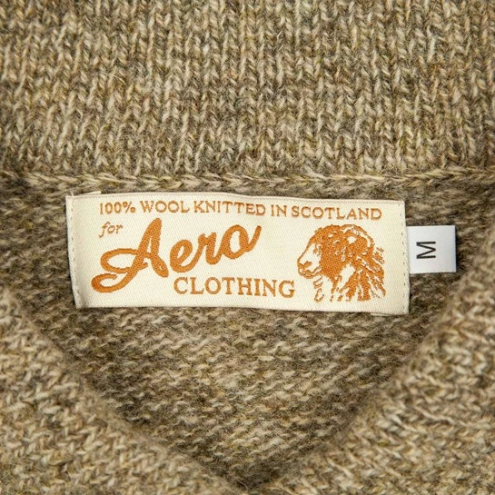 1920's Eton Collared Sports Sweater: Mushroom 5 1920's Eton Collared Sports Sweater: Mushroom - Image 5