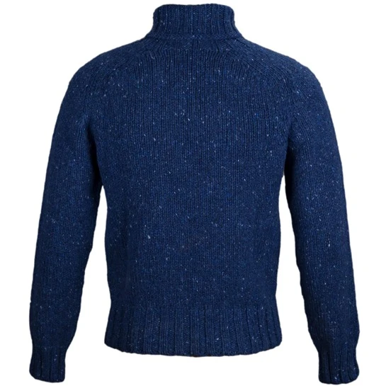 Cashmere & Merino 'Cairngorm' Ski Sweater: Deep Blue 2 Cashmere & Merino 'Cairngorm' Ski Sweater: Deep Blue - Image 2
