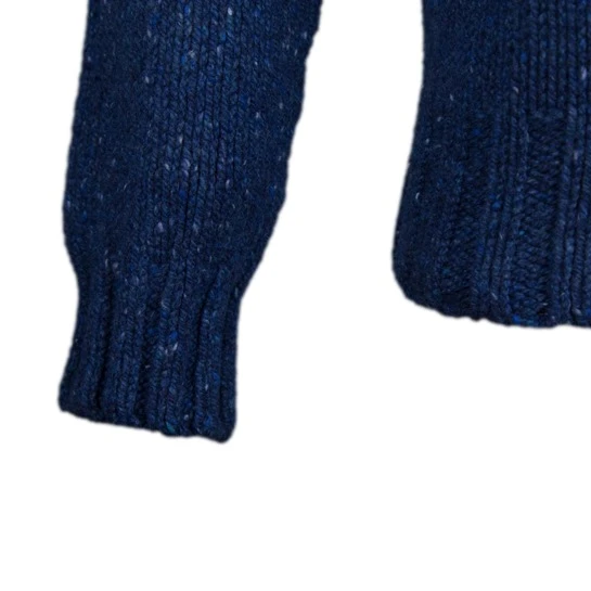 Cashmere & Merino 'Cairngorm' Ski Sweater: Deep Blue 3 Cashmere & Merino 'Cairngorm' Ski Sweater: Deep Blue - Image 3