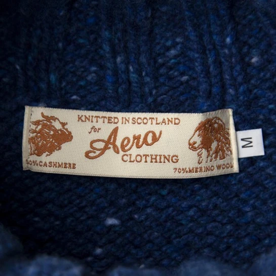 Cashmere & Merino 'Cairngorm' Ski Sweater: Deep Blue 5 Cashmere & Merino 'Cairngorm' Ski Sweater: Deep Blue - Image 5