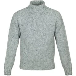 Cashmere & Merino 'Cairngorm' Ski Sweater: Pale Grey