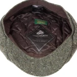 Donegal Tweed Eight Panel Bakers Boy Cap: Green -Popular Clothing Store donegal tweed eight panel bakers boy cap green 2