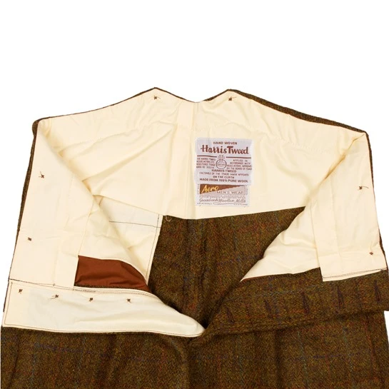 END OF LINE/CLEARANCE Harris Tweed Trousers: Autumn Window Pane 4 END OF LINE/CLEARANCE Harris Tweed Trousers: Autumn Window Pane - Image 4