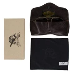 END OF LINE/CLEARANCE Willems X Aero Leather A-2 Sunglasses: Graphite Black -Popular Clothing Store end of line clearance willems x aero leather a 2 sunglasses graphite black 2