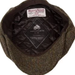 Harris Tweed Eight Panel Bakers Boy Cap: Flecked -Popular Clothing Store harris tweed eight panel bakers boy cap flecked 2