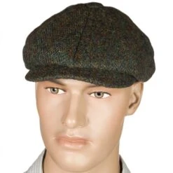 Harris Tweed Eight Panel Bakers Boy Cap: Loch Lomond -Popular Clothing Store harris tweed eight panel bakers boy cap loch lomond 3