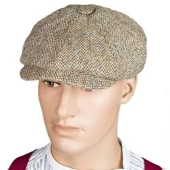 Harris Tweed Eight Panel Bakers Boy Cap: Oatmeal -Popular Clothing Store harris tweed eight panel bakers boy cap oatmeal 3