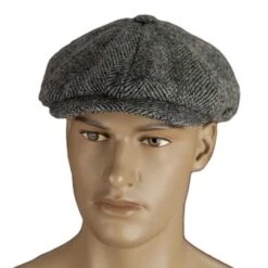 Harris Tweed Eight Panel Bakers Boy Cap: Salt And Pepper -Popular Clothing Store harris tweed eight panel bakers boy cap salt and pepper 2