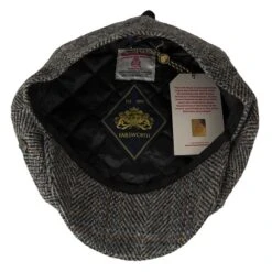Harris Tweed Eight Panel Bakers Boy Cap: Salt And Pepper -Popular Clothing Store harris tweed eight panel bakers boy cap salt and pepper 3