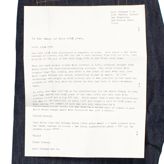 Levi's® 501XX® 1966 - RIGID (Deadstock US Made Cone Mills Denim) 6 Levi's® 501XX® 1966 - RIGID (Deadstock US Made Cone Mills Denim) - Image 6