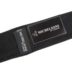 Michelsons Of London Silk Knitted Tie - Black With White Spots -Popular Clothing Store michelsons of london silk knitted tie black with white spots 2