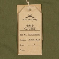 Pike Brothers 1942 C-2 Vest: Olive -Popular Clothing Store pike brothers 1942 c 2 vest olive 6