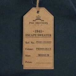 Pike Brothers 1945 Escape Sweater: Prison Blue 7 Pike Brothers 1945 Escape Sweater: Prison Blue -Popular Clothing Store pike brothers 1945 escape sweater prison blue 3