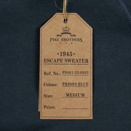 Pike Brothers 1945 Escape Sweater: Prison Blue 4 Pike Brothers 1945 Escape Sweater: Prison Blue - Image 4
