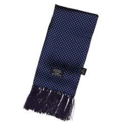 Tootal Polka Dot Silk Scarf: Blue