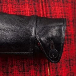 Wool And Leather Half Belt - Broken Weave Tweed -Popular Clothing Store wool and leather half belt broken weave tweed 3