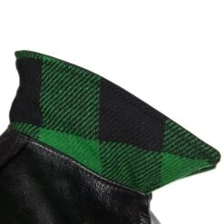 Wool And Leather Half Belt - Buffalo Check -Popular Clothing Store wool and leather half belt buffalo check 2