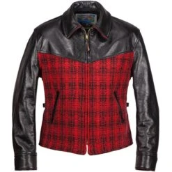 Wool And Leather Half Belt - Buffalo Check -Popular Clothing Store wool and leather half belt buffalo check 5